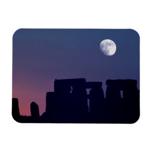 Moon Over Stonehenge   Wiltshire, England Magnet