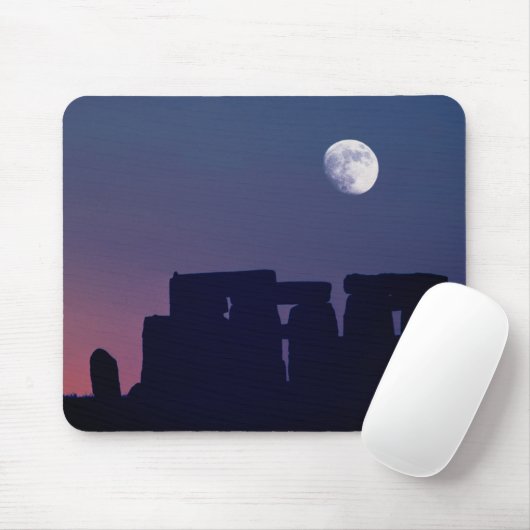 Moon Over Stonehenge | Wiltshire, England Mousepad (Mit Mouse)