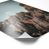 Moon Over Sylvan Lake Rocks Fotodruck (Ecke)