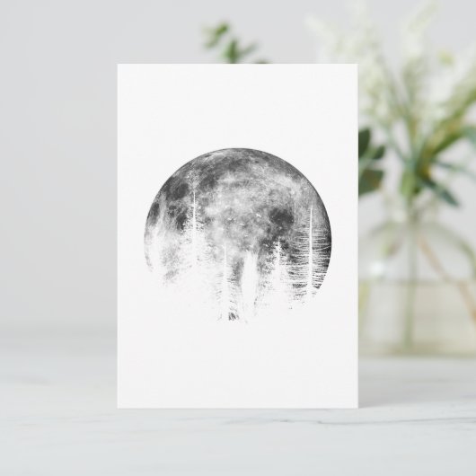 Moon over the forest einladung (Stehend Vorderseite)