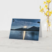 Moon Over the Lake Card Karte (Gelbe Blume)