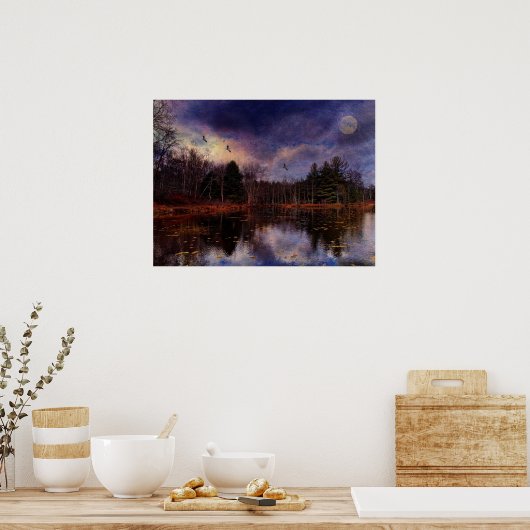 Moon Over the Marsh Poster (Küche)