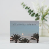 Moon over Treasinsel Florida Postcard Postkarte (Stehend Vorderseite)