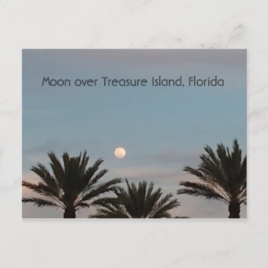 Moon over Treasinsel Florida Postcard Postkarte (Vorderseite)