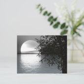 Moon over Water Postcard Postkarte (Stehend Vorderseite)
