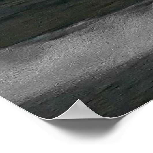 Moon Over Waves Poster (Ecke)