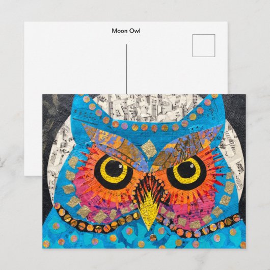 Moon Owl Postkarte (Vorne/Hinten)