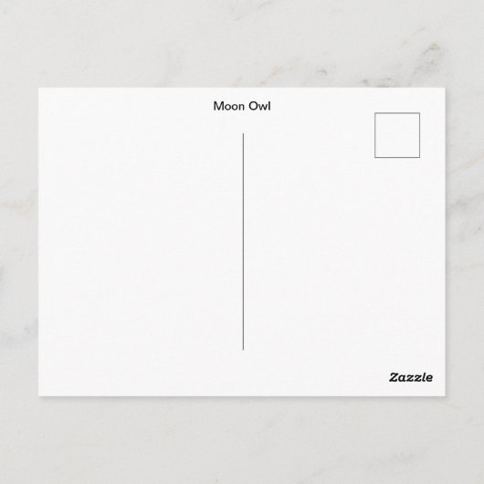 Moon Owl Postkarte (Rückseite)