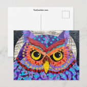 Moon Owl Postkarte (Vorne/Hinten)