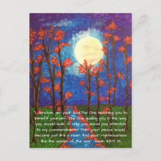 Moon Painting~Peace wie eine RIver Postcard Postkarte