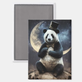 Moon Panda Bear Magnet (Vorderseite/Rückseite)