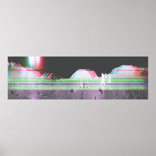 Moon Panorama Apollo 17 Glitch (größer) Poster (Vorne)