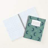 Moon Pattern Spiral Notebook 8.5x11 Notizblock (Innenseite)