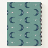 Moon Pattern Spiral Notebook 8.5x11 Notizblock (Rückseite)