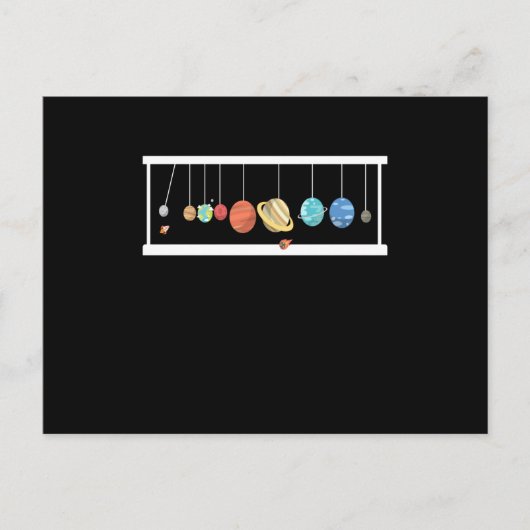 Moon Pendulum Planets Astronaut Space Postkarte (Vorderseite)