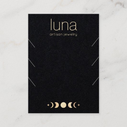 Moon Phase 3 Necklace Bracelet Display Holder Visitenkarte (Vorderseite)