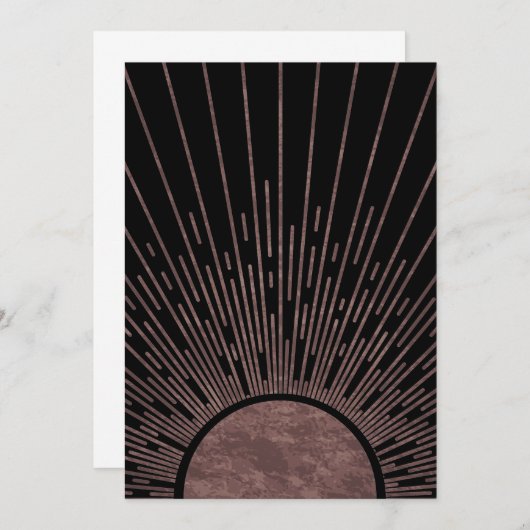 Moon Phase Arch Abstract Sun and Sun Rays Set, 1/6 Einladung (Vorne/Hinten)