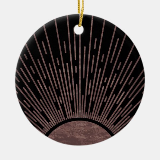 Moon Phase Arch Abstract Sun and Sun Rays Set, 1/6 Keramik Ornament (Vorne)