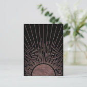 Moon Phase Arch Abstract Sun and Sun Rays Set, 1/6 Postkarte (Stehend Vorderseite)