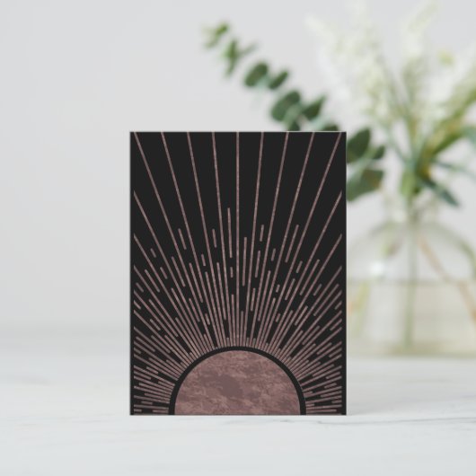 Moon Phase Arch Abstract Sun and Sun Rays Set, 1/6 Postkarte (Stehend Vorderseite)