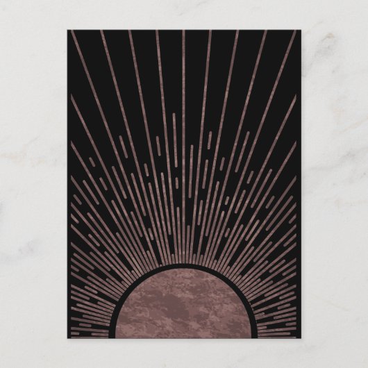 Moon Phase Arch Abstract Sun and Sun Rays Set, 1/6 Postkarte (Vorderseite)