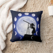 Moon Phase Astronomie Kissen. Kissen (Decke)