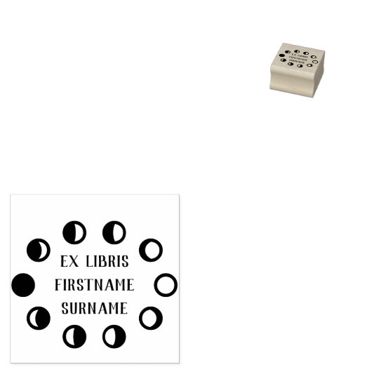 Moon Phase Buchzeichen Gummistempel (Stempel)