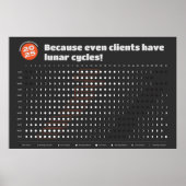 Moon Phase Calendar Client Emotion Tracking Poster (Vorne)