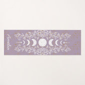 Moon Phase Celestial Stars Lotus Line Zeichnend Yogamatte (Vorderseite (Horizontal))