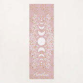 Moon Phase Celestial Stars Lotus Line Zeichnend Yogamatte (Vorderseite)