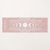 Moon Phase Celestial Stars Lotus Line Zeichnend Yogamatte (Vorderseite (Horizontal))
