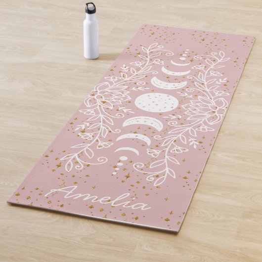 Moon Phase Celestial Stars Lotus Line Zeichnend Yogamatte (Beispiel)