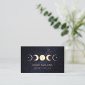 Moon Phase Galaxy Yoga Energy Healer Visitenkarte (Stehend Vorderseite)
