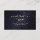 Moon Phase Galaxy Yoga Energy Healer Visitenkarte (Rückseite)