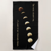 Moon Phase Inspiration Vollmond Astronomie Strandtuch (Vorderseite)