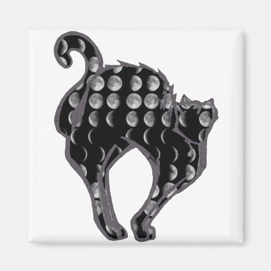 Moon Phase Kitty Magnet (Vorne)