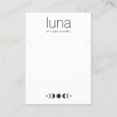 Moon Phase Necklace Bracelet Display Holder Visitenkarte (Vorderseite)