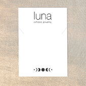 Moon Phase Necklace Bracelet Display Holder Visitenkarte