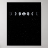 Moon Phase Scientist Gift Astronomy  Poster (Vorne)