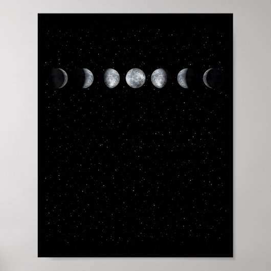 Moon Phase Scientist Gift Astronomy  Poster (Vorne)