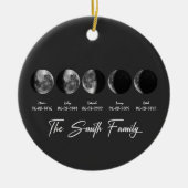 Moon Phase The Smith Family – Custom Names & Dates Keramik Ornament (Vorne)