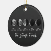 Moon Phase The Smith Family – Custom Names & Dates Keramik Ornament (Links)