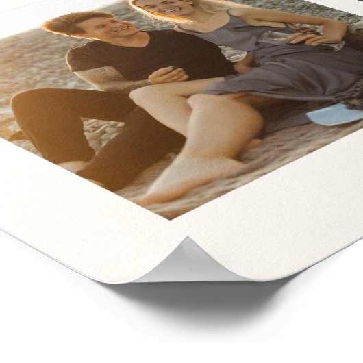 Moon Phase Verlobung Foto Collage Poster (Ecke)