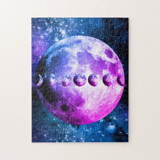 Moon Phasen & Glowing Stars of The Universe Puzzle (Vertikal)