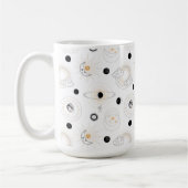 Moon-Phasen sonnenstilisierte Retro-Vintage Planet Kaffeetasse (Links)
