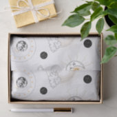 Moon-Phasen sonnenstilisierte Retro-Vintage Planet Seidenpapier (Geschenk)