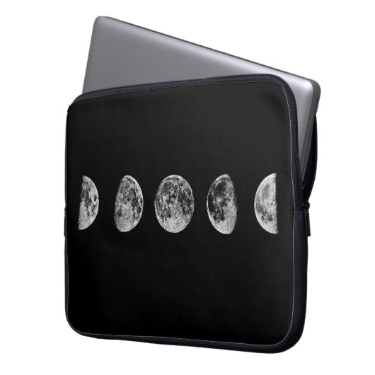 Moon Phases 15" Notebook-Gehäuse Laptopschutzhülle (Vorderseite Links)