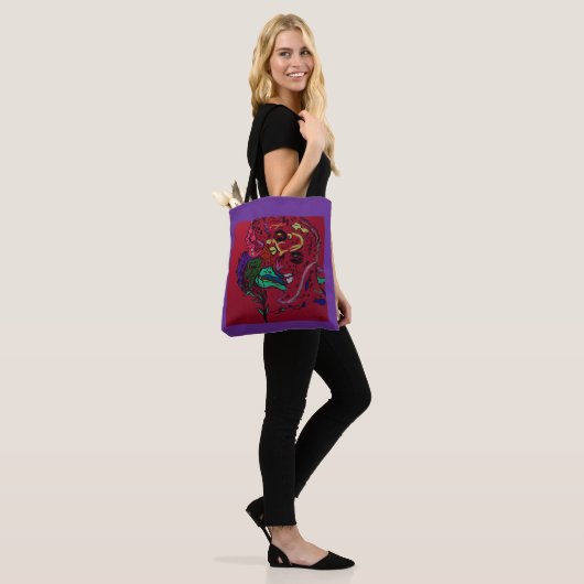 Moon Phases Abstract Art Tote Bag Tasche (Am Model)