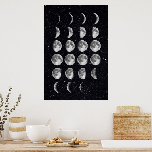 Moon Phases art Poster (Küche)