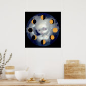 Moon Phases ART PRINT gothic fee lowbraw großes Au Poster (Küche)